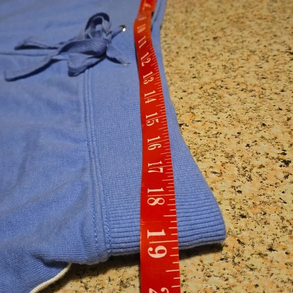 SB Active Woman by St. John's Bay Lt Blue Crops with White Stripes Women Size 1X - Picture 7 of 13